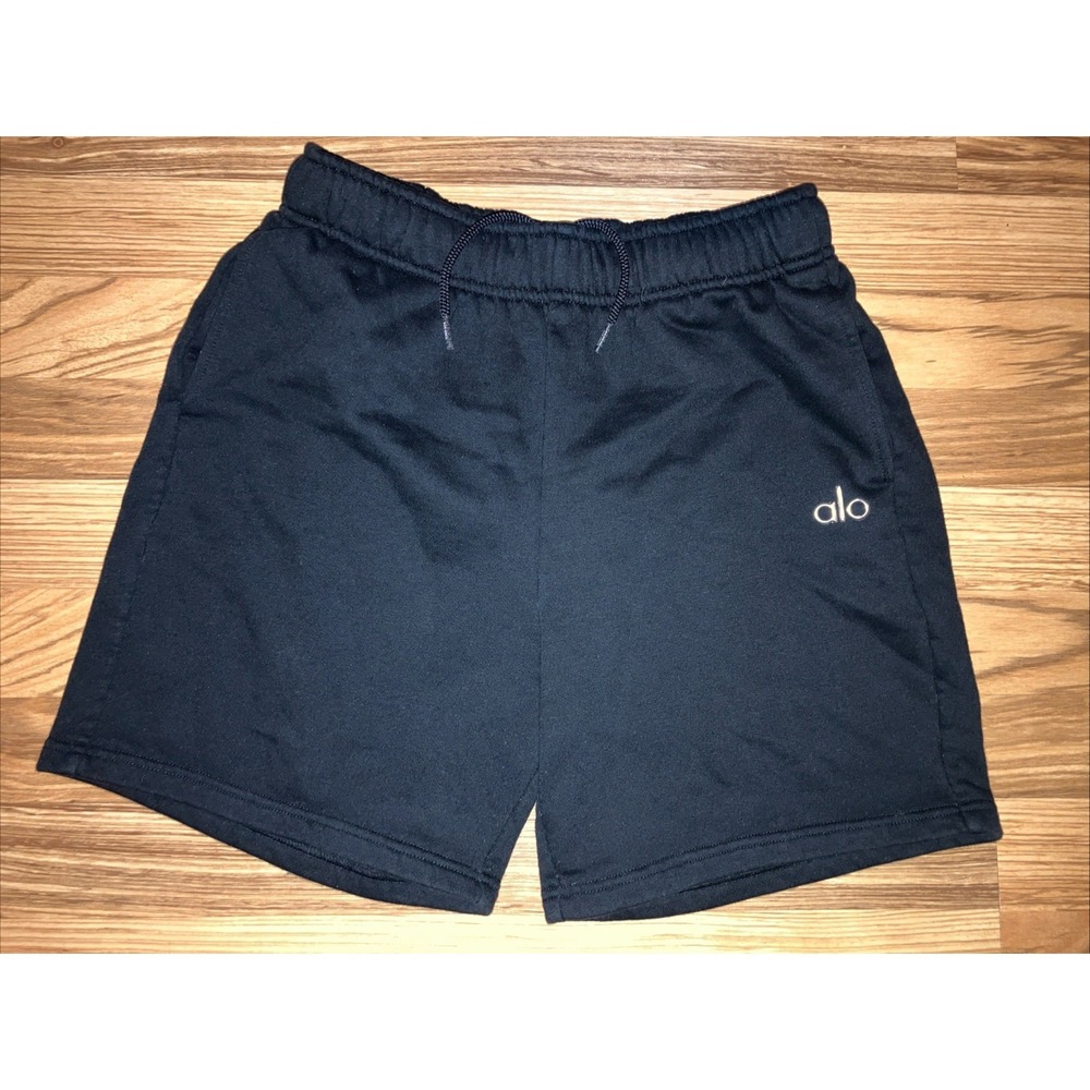 ALO Yoga Black Women's Athletic Shorts with Logo